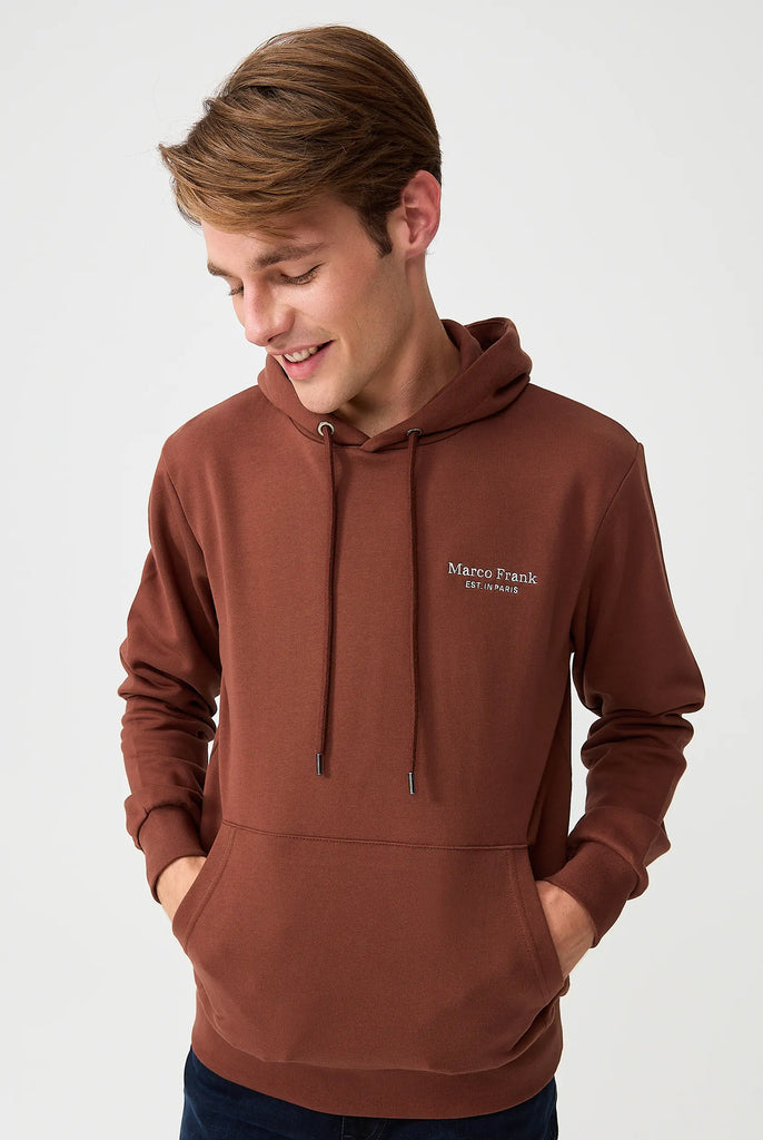 Savoy: Sweat Capuche Avec Logo Brodé - Marco Frank