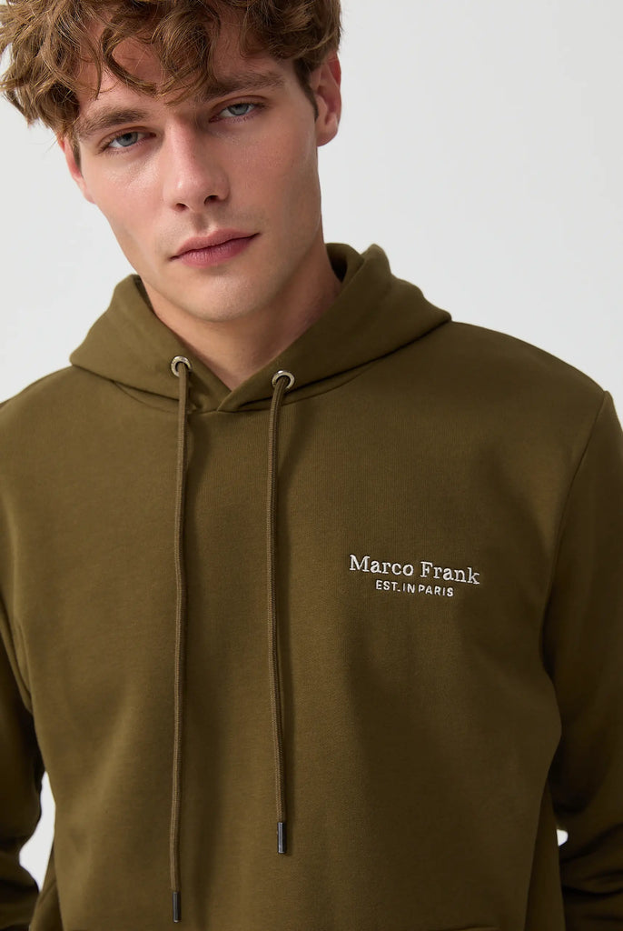 Savoy: Sweat Capuche Avec Logo Brodé - Marco Frank