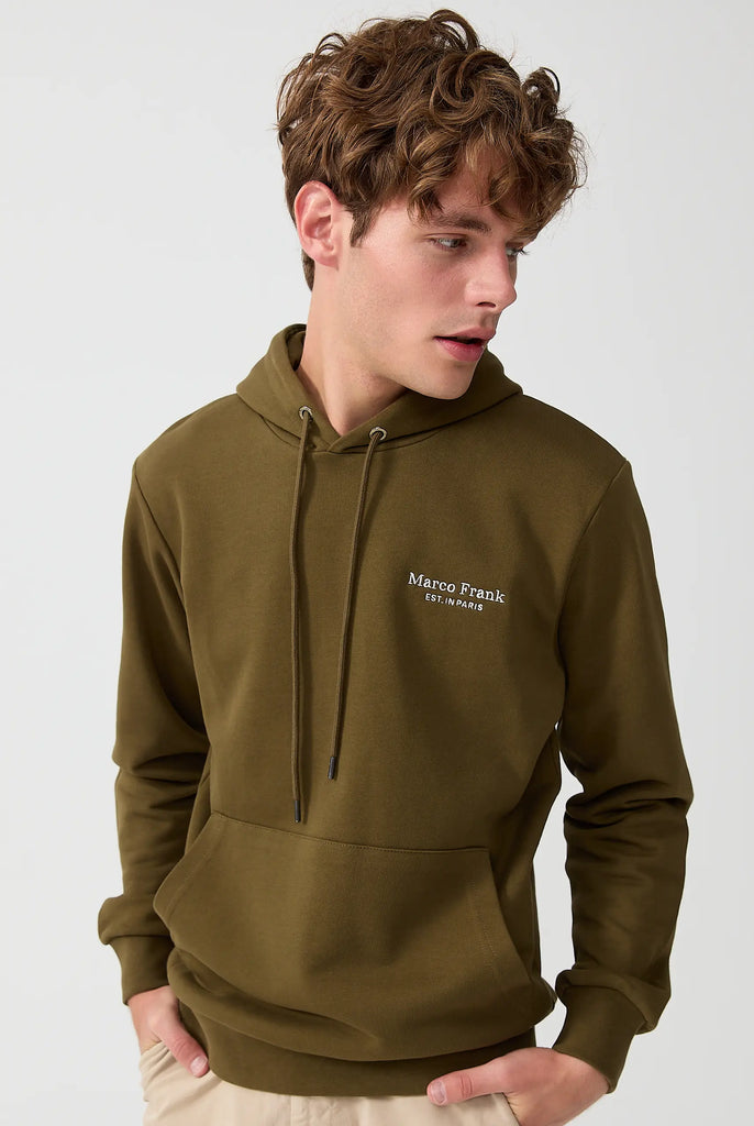 Savoy: Sweat Capuche Avec Logo Brodé - Marco Frank