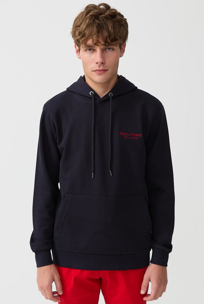 Savoy: Sweat Capuche Avec Logo Brodé - Marco Frank