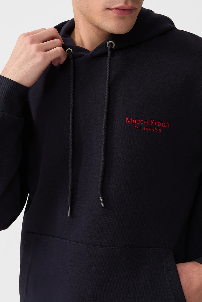 Savoy: Sweat Capuche Avec Logo Brodé - Marco Frank
