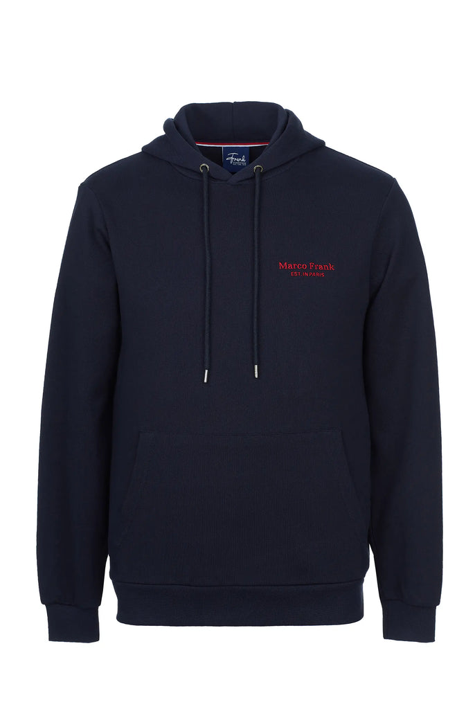 Savoy: Sweat Capuche Avec Logo Brodé - Marco Frank