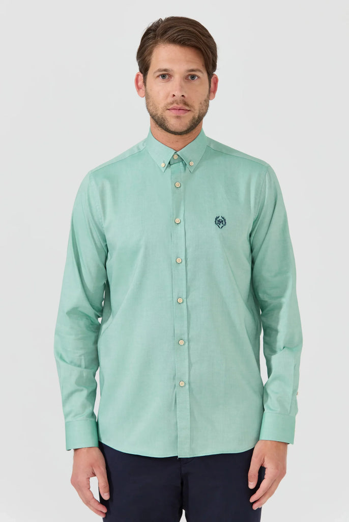 Marco Frank - Cyril: Chemise Oxford Coupe Classique - Green