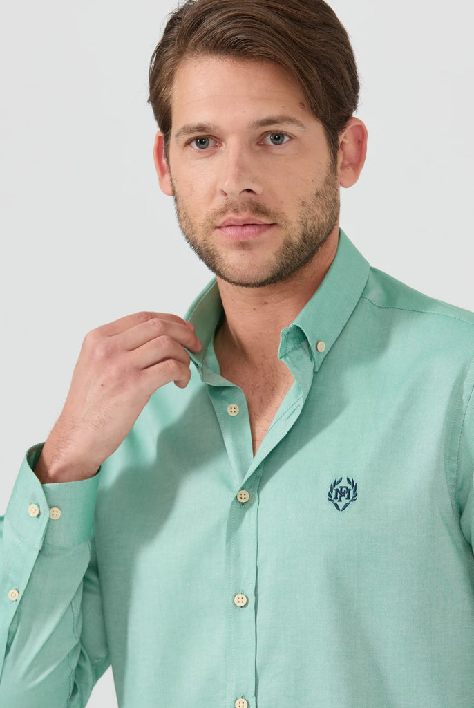 Marco Frank - Cyril: Chemise Oxford Coupe Classique - Green