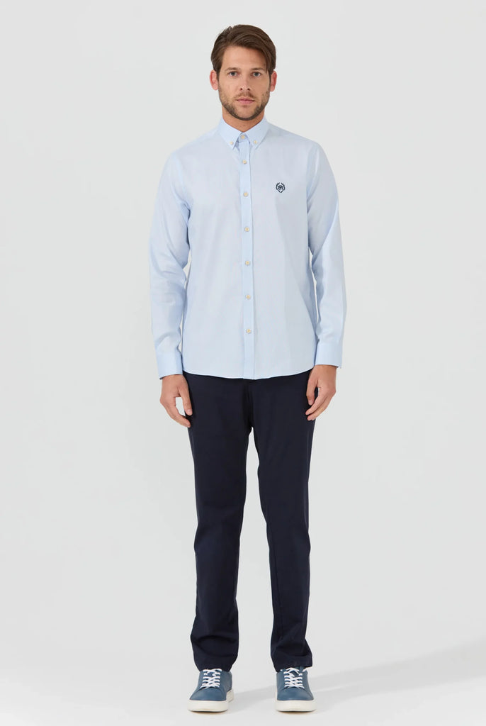 Marco Frank - Cyril: Chemise Oxford Coupe Classique - Bleu