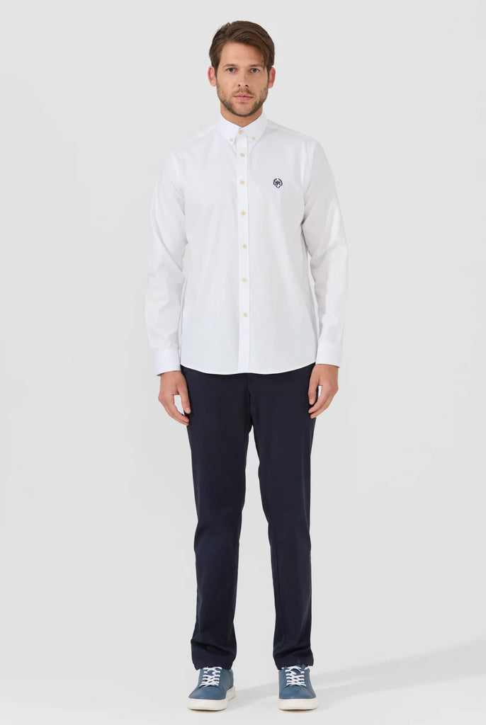Marco Frank - Cyril: Chemise Oxford Coupe Classique - Blanc