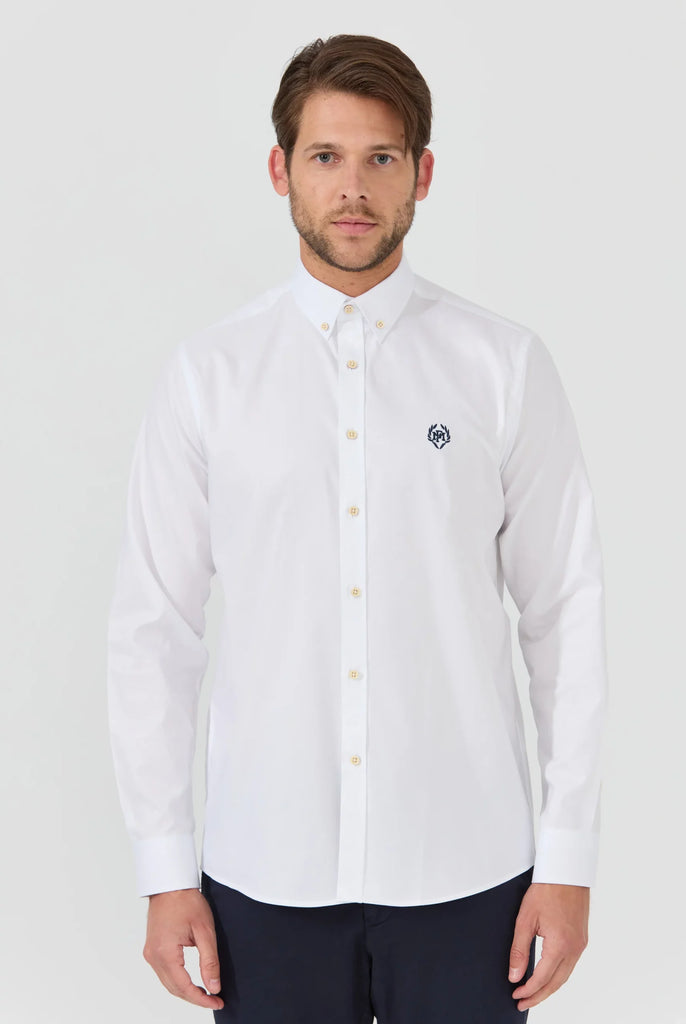 Marco Frank - Cyril: Chemise Oxford Coupe Classique - Blanc