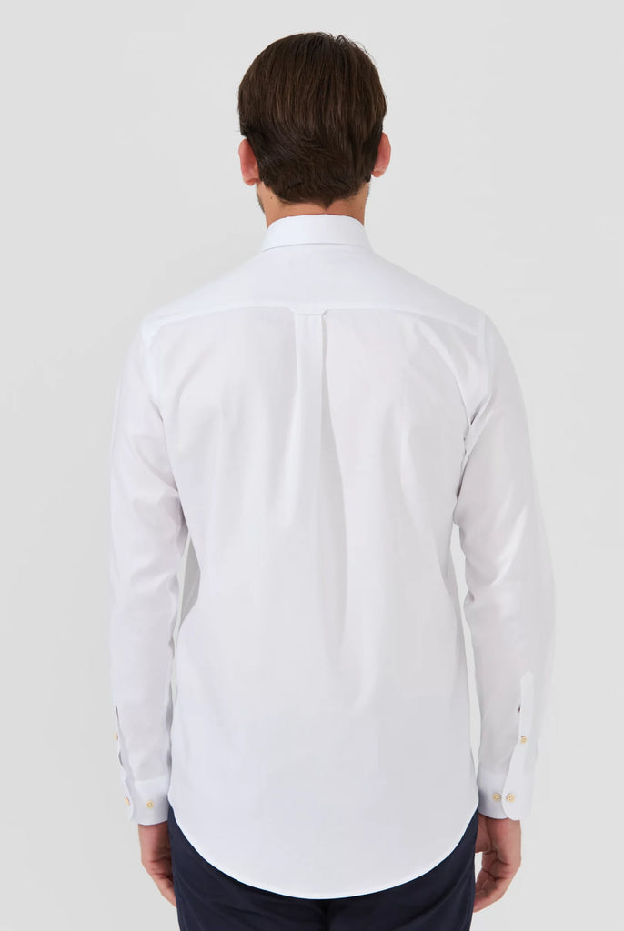 Marco Frank - Cyril: Chemise Oxford Coupe Classique - Blanc