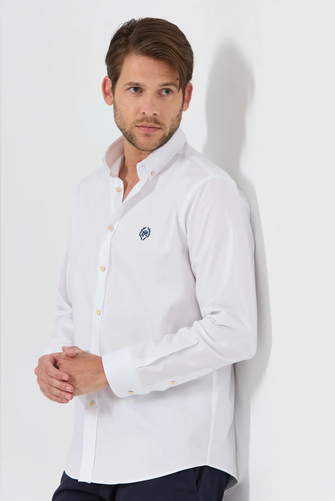 Marco Frank - Cyril: Chemise Oxford Coupe Classique - Blanc