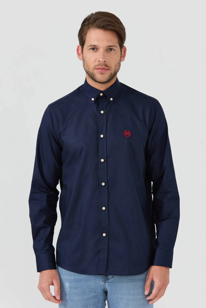 Marco Frank - Cyril: Chemise Oxford Coupe Classique - Bleu Marine