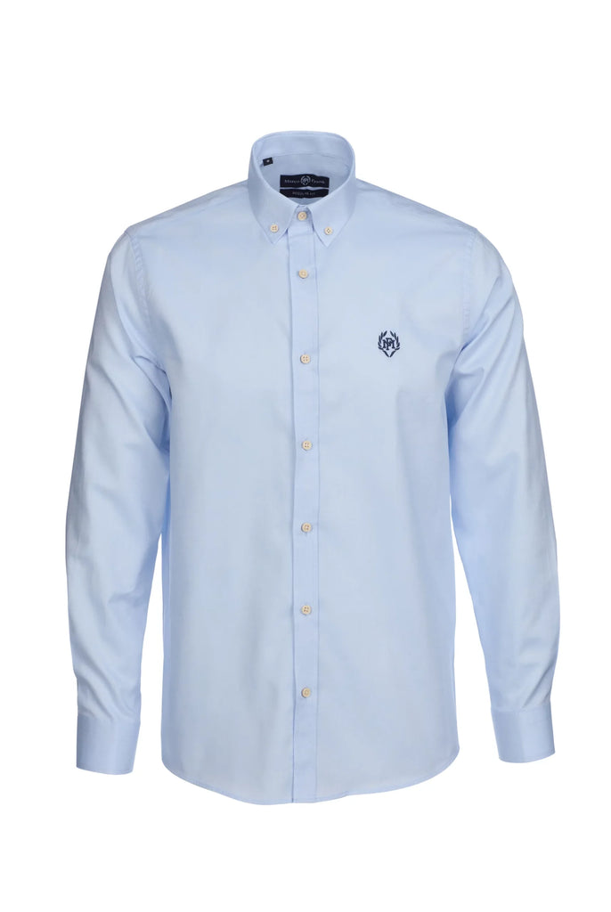 Marco Frank - Cyril: Chemise Oxford Coupe Classique - Bleu