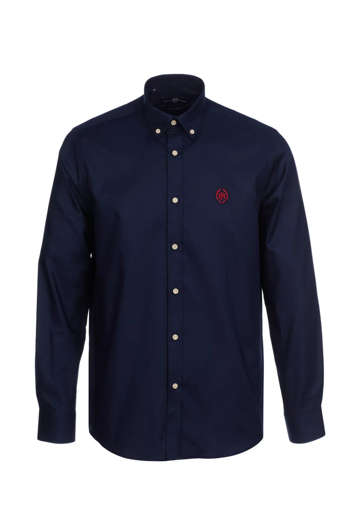 Marco Frank - Cyril: Chemise Oxford Coupe Classique - Bleu Marine