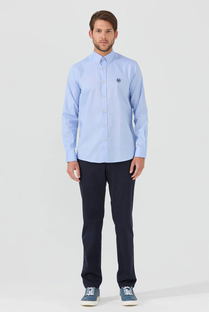 Marco Frank - Cyril: Chemise Oxford Coupe Classique - Bleu