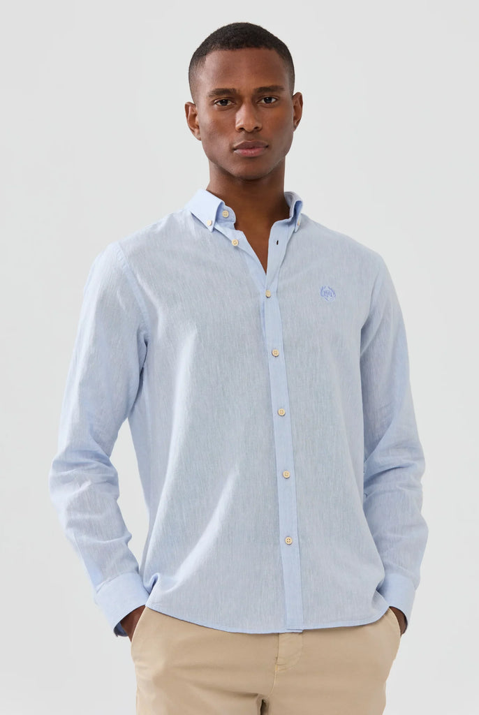 Stéphane: Chemise En Lin Classique à Manches Longues - Marco Frank