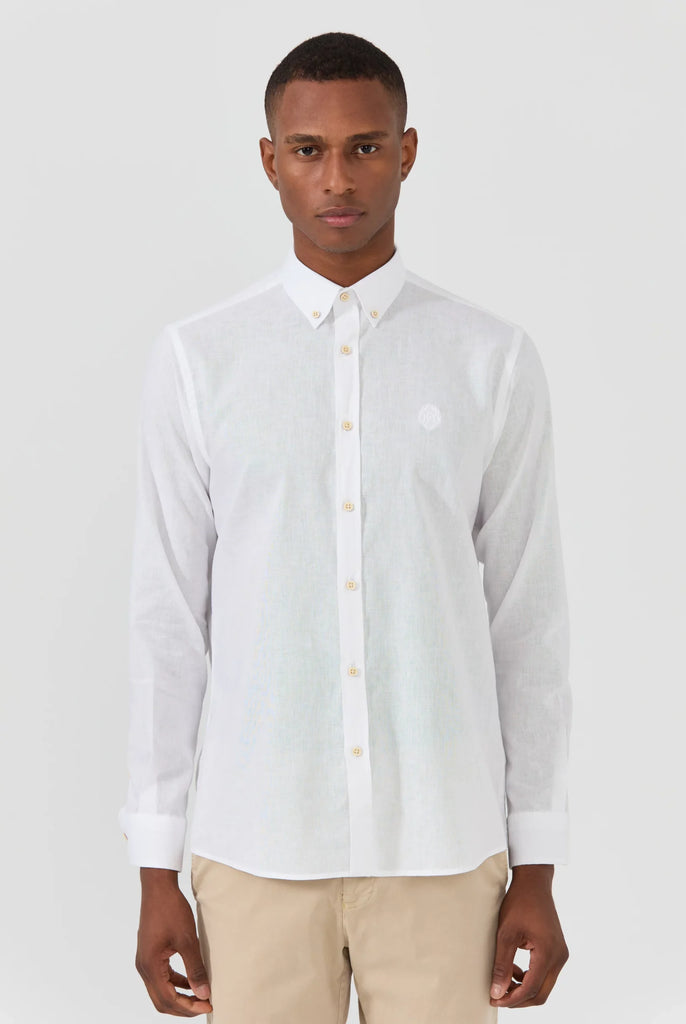 Stéphane: Chemise En Lin Classique à Manches Longues - Marco Frank