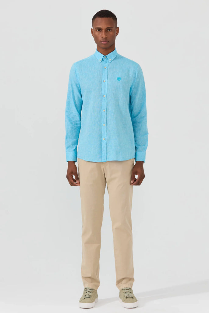 Stéphane: Chemise En Lin Classique à Manches Longues - Marco Frank