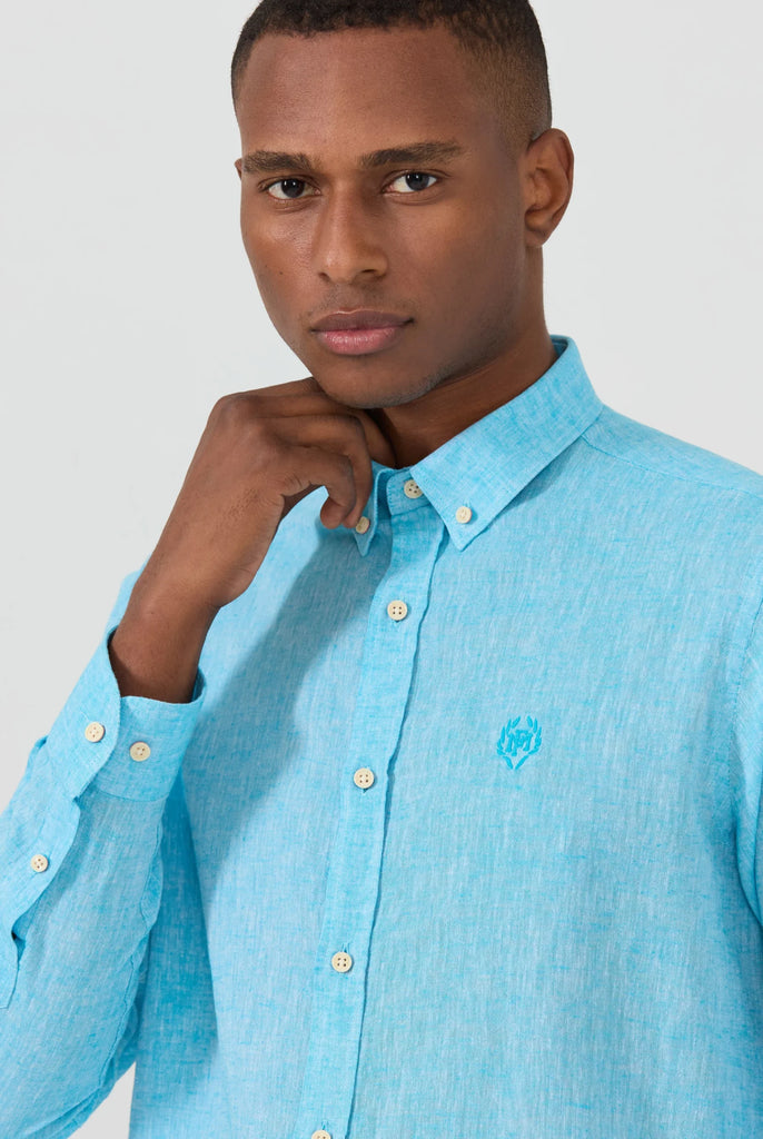 Stéphane: Chemise En Lin Classique à Manches Longues - Marco Frank