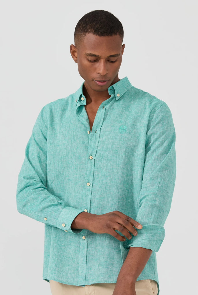 Stéphane: Chemise En Lin Classique à Manches Longues - Marco Frank