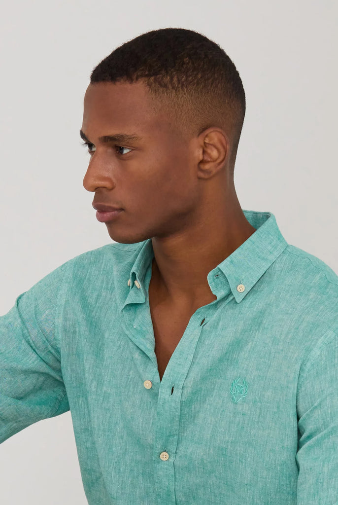 Stéphane: Chemise En Lin Classique à Manches Longues - Marco Frank