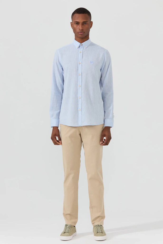 Stéphane: Chemise En Lin Classique à Manches Longues - Marco Frank