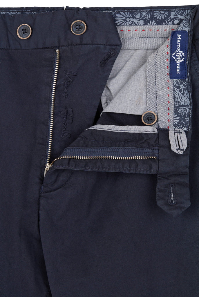 Marco Frank - Barnett: Short Chino Coupe Classique - Bleu Marine