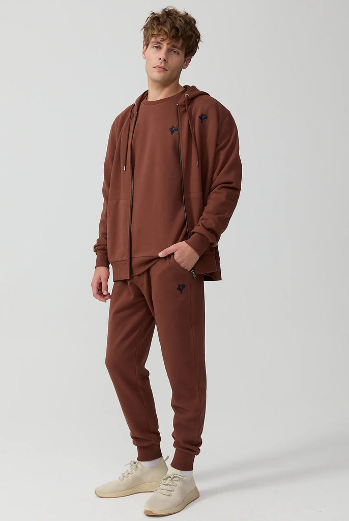 Lemaire: Pantalon de Survêtement Avec Logo de Coq Emblématique Brodé - Marco Frank