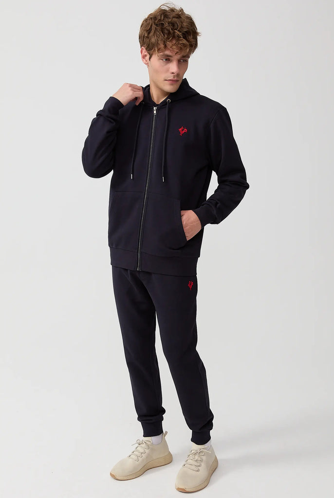 Lemaire: Pantalon de Survêtement Avec Logo de Coq Emblématique Brodé - Marco Frank