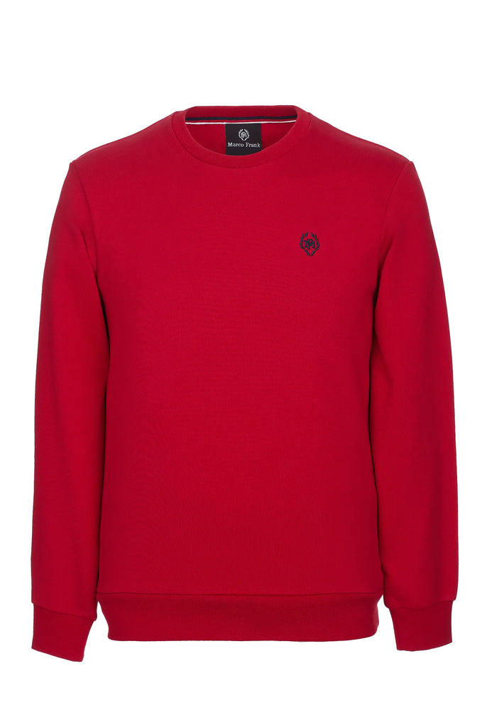 Marco Frank - Faure: Sweat Avec Logo Emblématique - Rouge