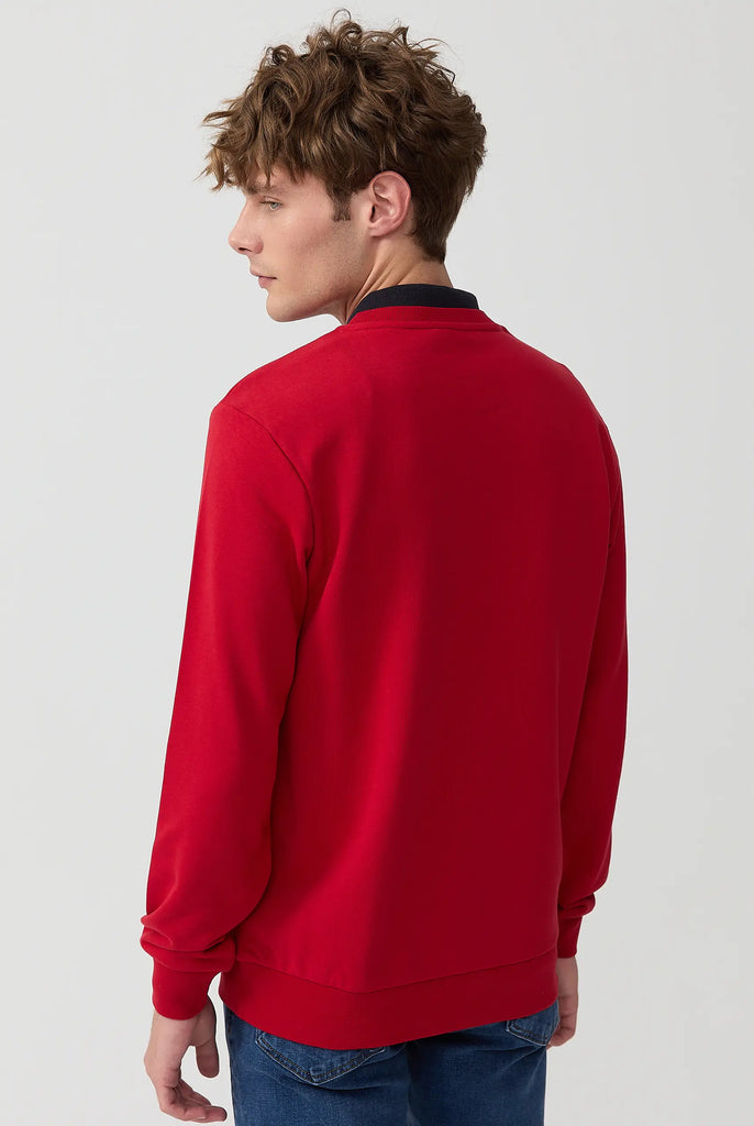 Marco Frank - Faure: Sweat Avec Logo Emblématique - Rouge