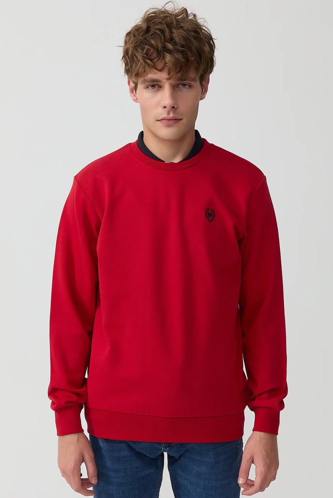 Marco Frank - Faure: Sweat Avec Logo Emblématique - Rouge