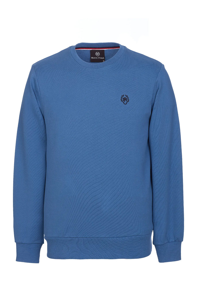 Marco Frank - Faure: Sweat Avec Logo Emblématique - Indigo