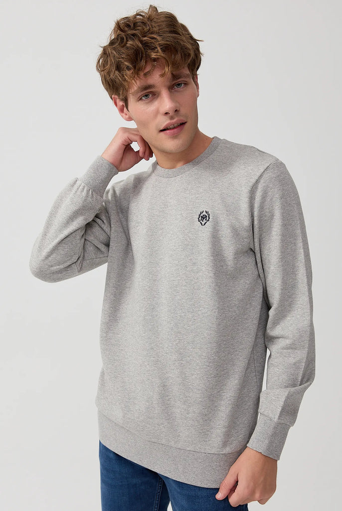 Marco Frank - Faure: Sweat Avec Logo Emblématique - Gris