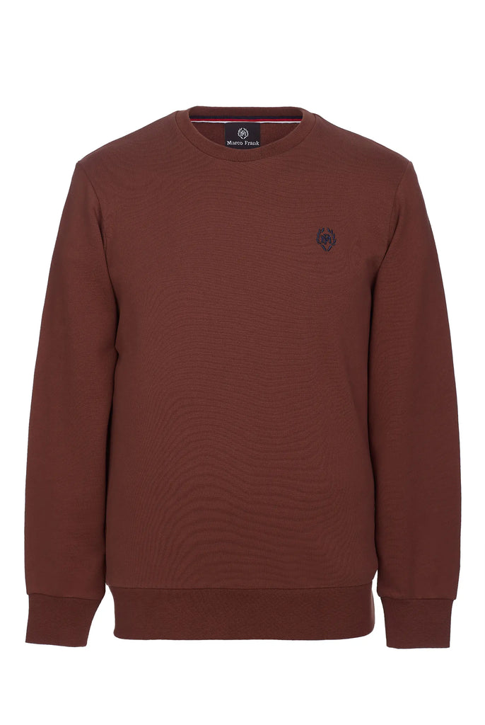Marco Frank - Faure: Sweat Avec Logo Emblématique - Brun