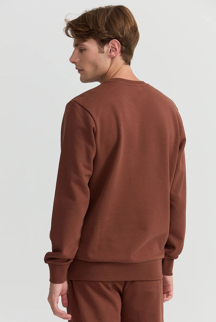 Marco Frank - Faure: Sweat Avec Logo Emblématique - Brun