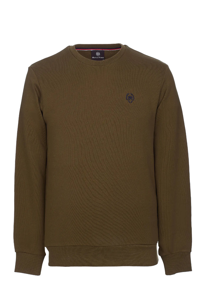 Marco Frank - Faure: Sweat Avec Logo Emblématique - Khaki