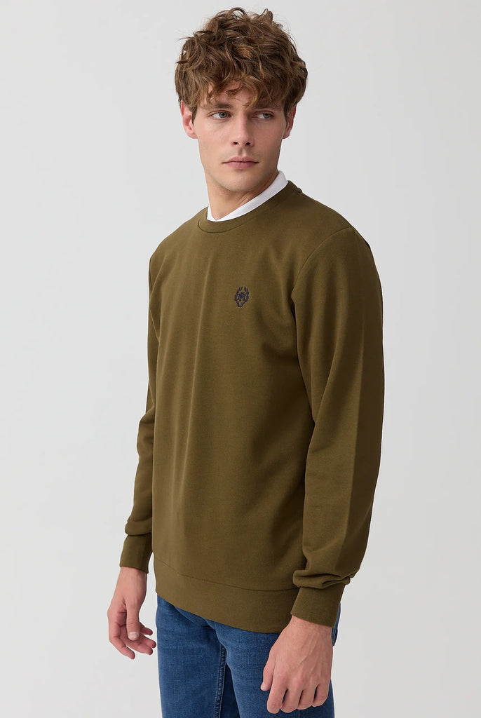 Marco Frank - Faure: Sweat Avec Logo Emblématique - Khaki