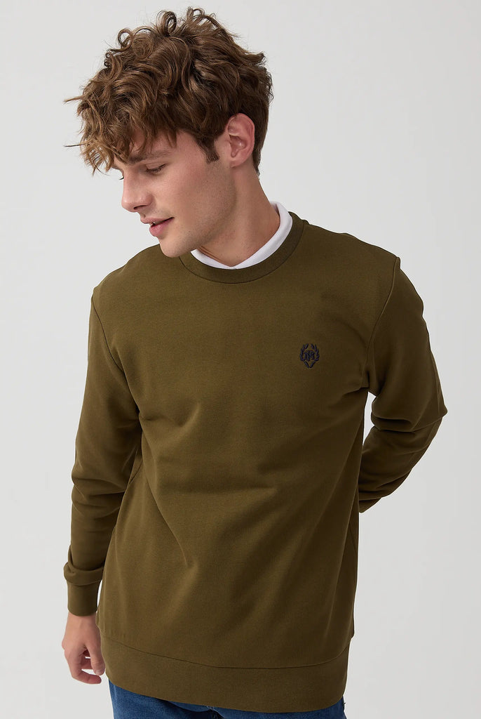Marco Frank - Faure: Sweat Avec Logo Emblématique - Khaki