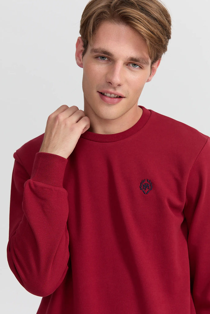 Marco Frank - Faure: Sweat Avec Logo Emblématique - Rouge