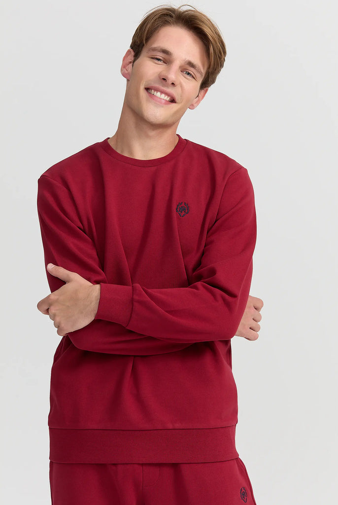 Marco Frank - Faure: Sweat Avec Logo Emblématique - Rouge