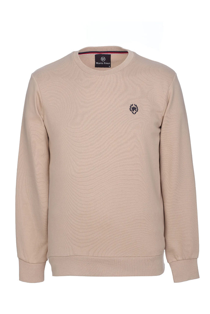 Marco Frank - Faure: Sweat Avec Logo Emblématique - Beige