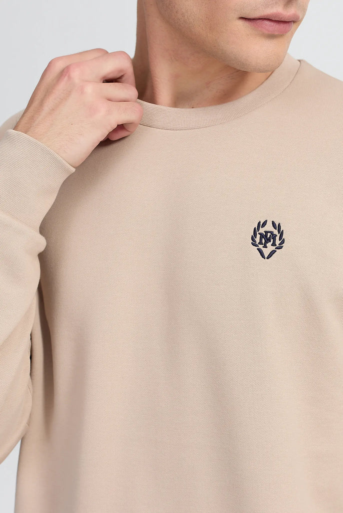 Marco Frank - Faure: Sweat Avec Logo Emblématique - Beige