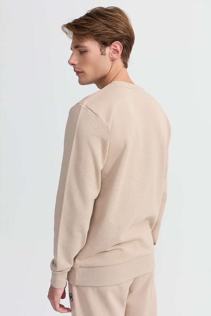Marco Frank - Faure: Sweat Avec Logo Emblématique - Beige