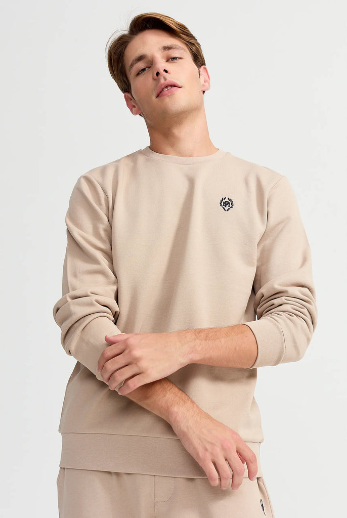 Marco Frank - Faure: Sweat Avec Logo Emblématique - Beige
