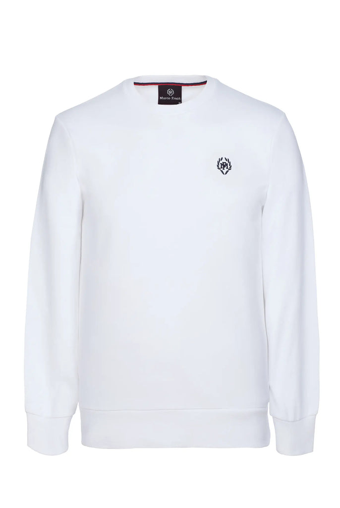 Marco Frank - Faure: Sweat Avec Logo Emblématique - White