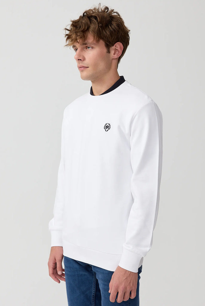 Marco Frank - Faure: Sweat Avec Logo Emblématique - White
