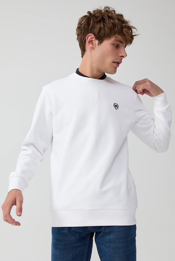 Marco Frank - Faure: Sweat Avec Logo Emblématique - White