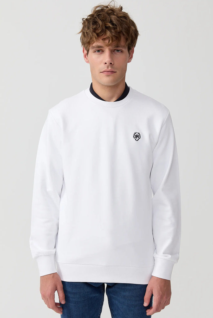 Marco Frank - Faure: Sweat Avec Logo Emblématique - White