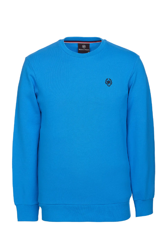 Marco Frank - Faure: Sweat Avec Logo Emblématique - Bleu Royal