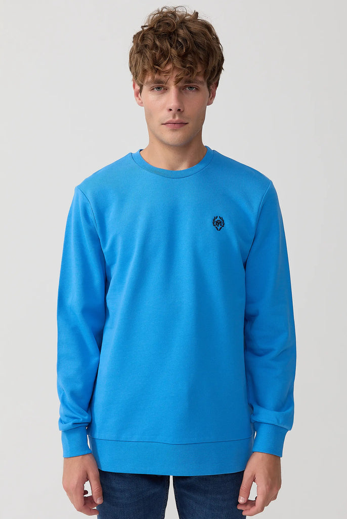 Marco Frank - Faure: Sweat Avec Logo Emblématique - Bleu Royal