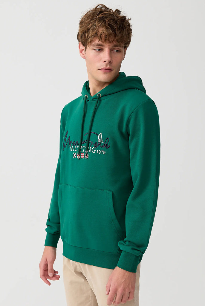 Matisse: Sweat Capuche Avec Drapeau Style Nautique Brodé - Marco Frank